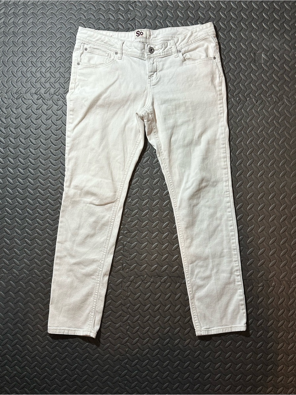 SO Women's White Slim Stretch Jeans size 15